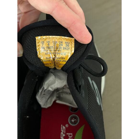 New Skechers Work Arch Fit Ebinal SR Black Sneaker Women’s Size 7 Composite Toe - Picture 5 of 9